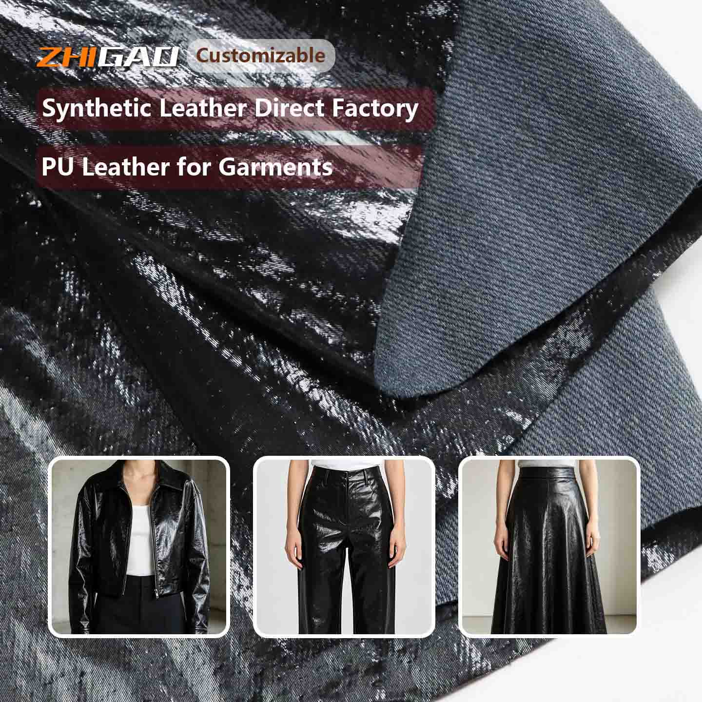 Garments Leather for Coats | Premium Coat PU Leather Fabric Wholesale | Zhigao Leather Factory