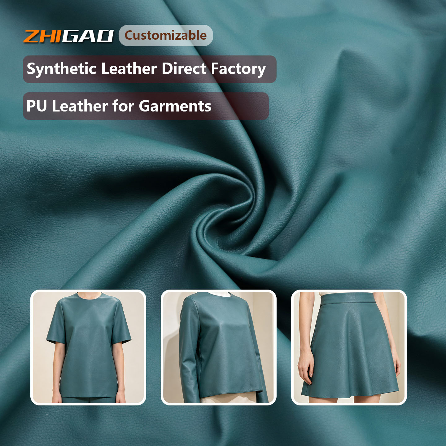 Garments Leather for Pants | Stretch Synthetic PU Leather Fabric for Trousers | Zhigao Leather Factory