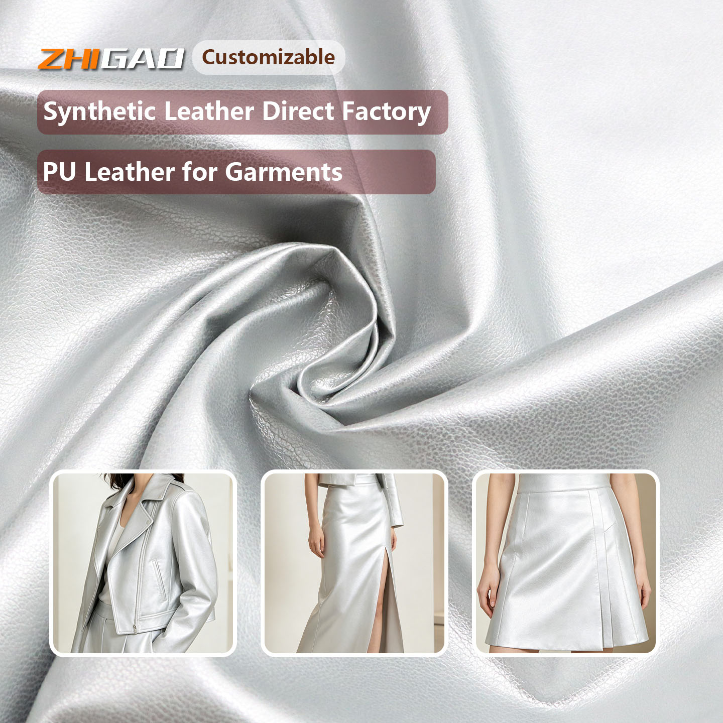 Premium Durable PU Leather Fabric for Fashion Jackets |Garments Leather for Jacket |  Zhigao Leather Factory
