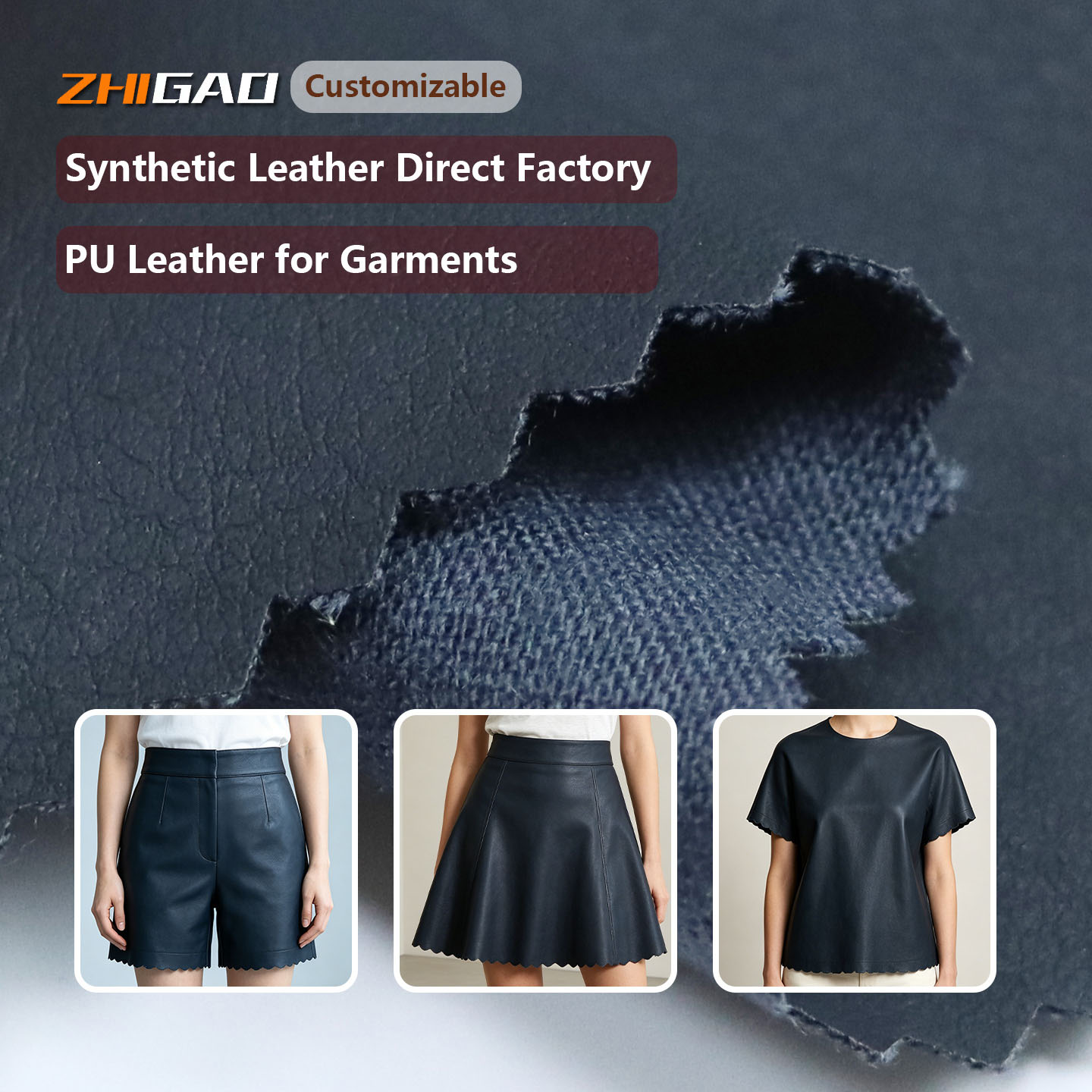 Garments Leather for Accessories | Premium Synthetic PU Leather Fabric for Fashion Accessories | Zhigao Leather Factory