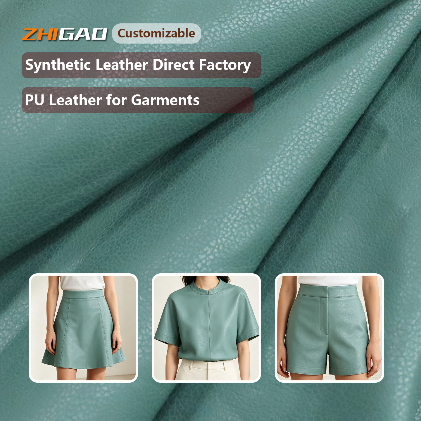 New Design Fashion Garments PU Leather | Durable & Affordable Factory Direct Fabric | Zhigao Leather Factory