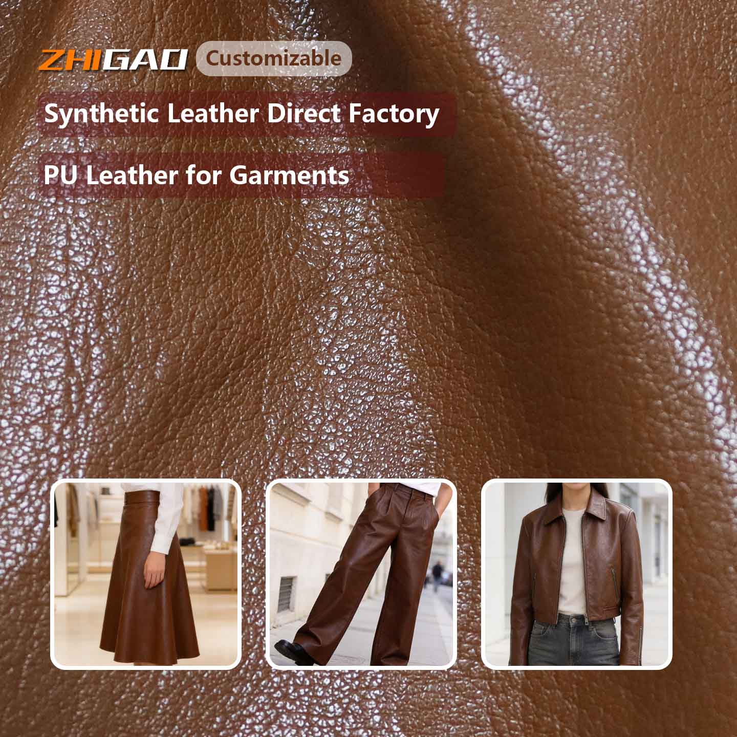 Premium PU Synthetic Leather | Garment Grade Synthetic Leather Direct Factory Supply