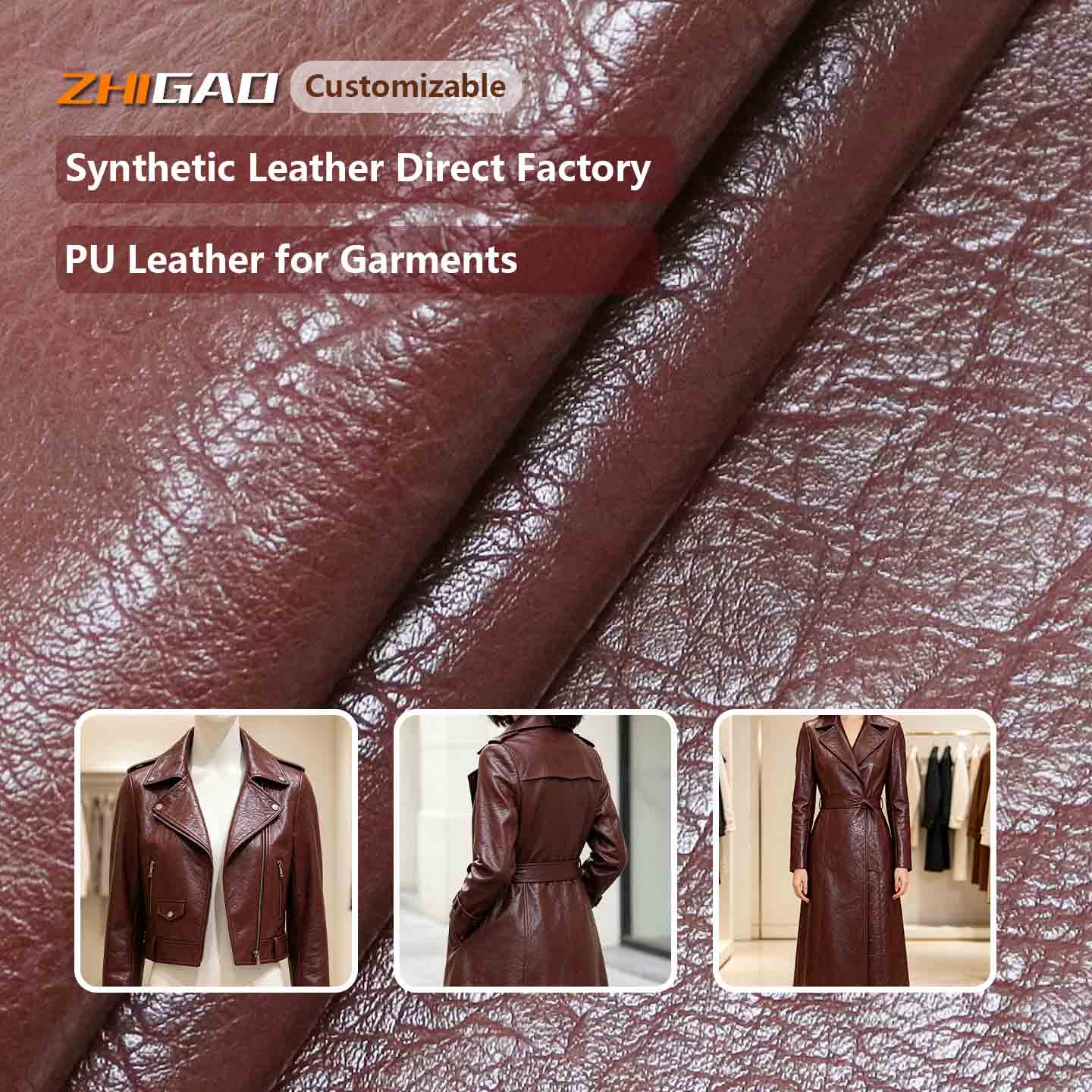 Factory Direct Premium PU Synthetic Leather | Custom Leather for Jacket & Apparel Manufacturing